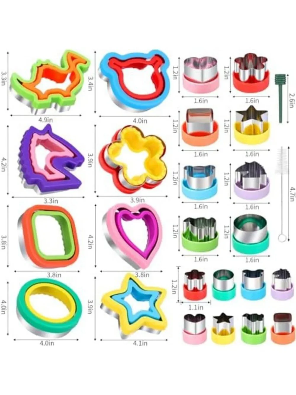 24 Pcs Sandwich & Cookie Cutters Set | Uncrustable Bread Maker Tools